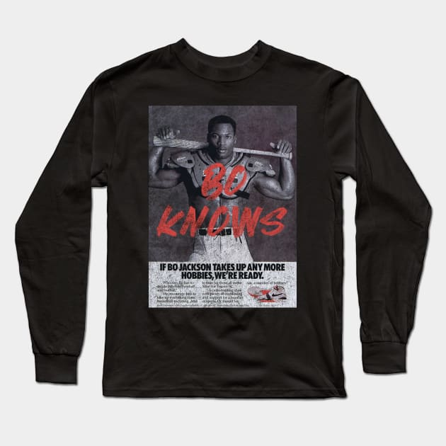 Bo Knows Long Sleeve T-Shirt by KC Designs